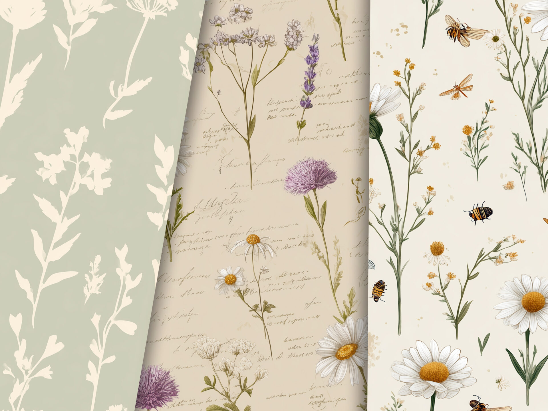 20 Wildflower Seamless Patterns - Image 7