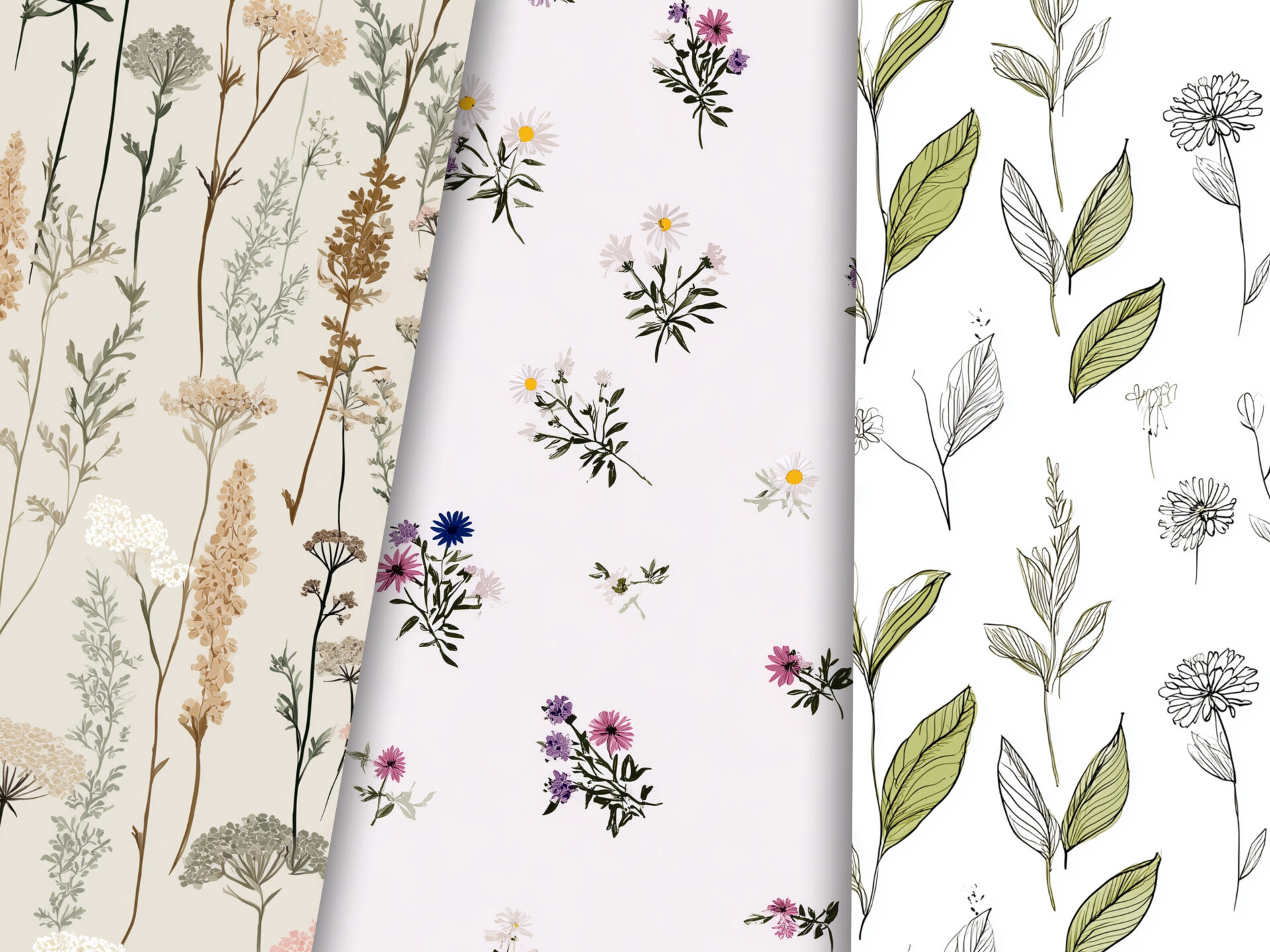 20 Wildflower Seamless Patterns - Image 5